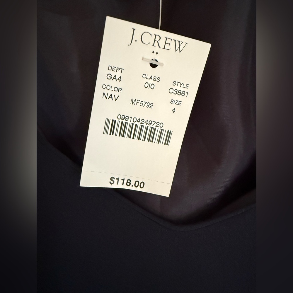 J. Crew Navy and White Chevron Maxi Dress - Picture 3 of 12